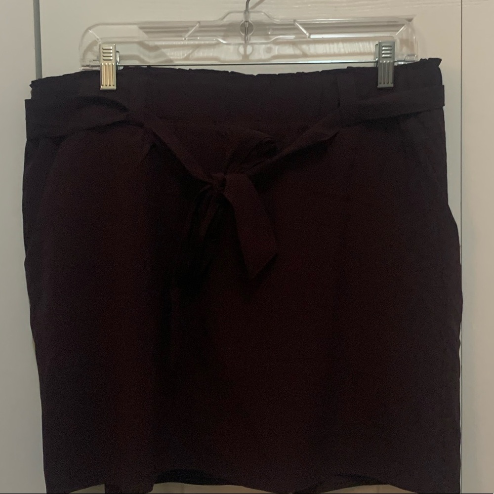 Maroon business casual skort